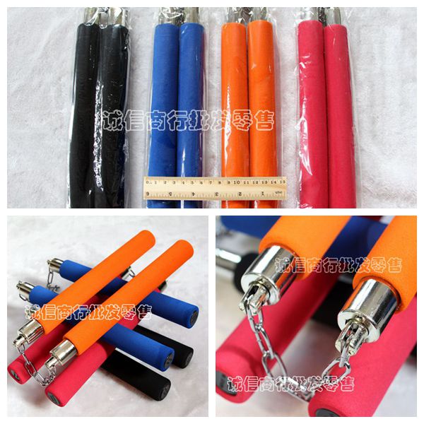 Sponge Cover Double Amputalise Taekwondo Beginner Student Starter plastic tube Double Stick Children Martial Arts Lee Dragon Props