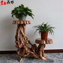 Residential furniture root carving root Art solid wood root carving Azalea root flower stand bonsai frame