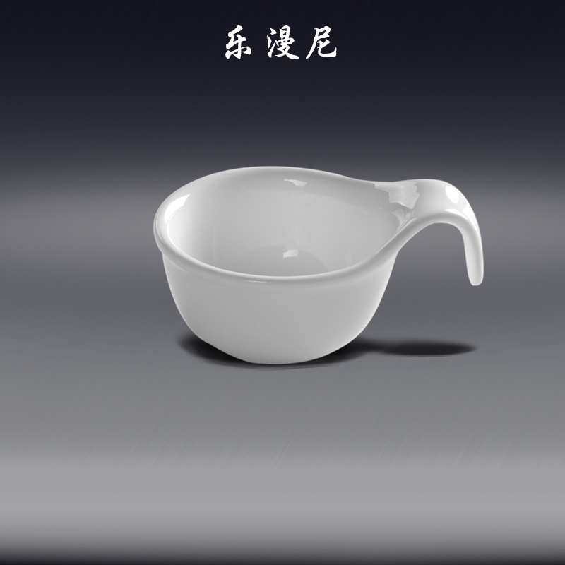 Le diffuse, hammer handle three key - hotel white sauce vinegar fruit bowl move household ceramics tableware salad bowl