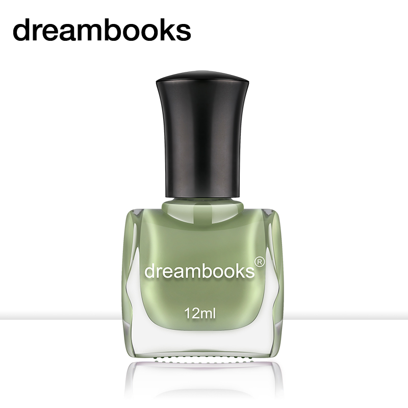 Dreambooks环保漆光无毒指甲油 卡其绿薄荷色 显白美甲果绿色12ML