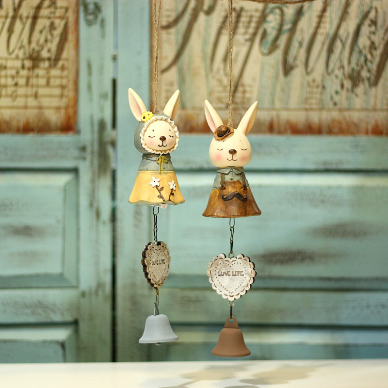 Day-style MISS Rabbit zakka Little Fresh Rabbit Wind Suzuki Hanging Decoration Bedroom Living Room Couple Birthday Gift