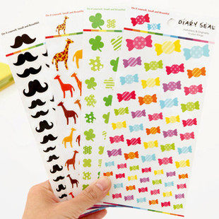 diy Korean version sticker Vitas cute animal decorated with cartoon sticker Sticker Animal Flowers multiseries