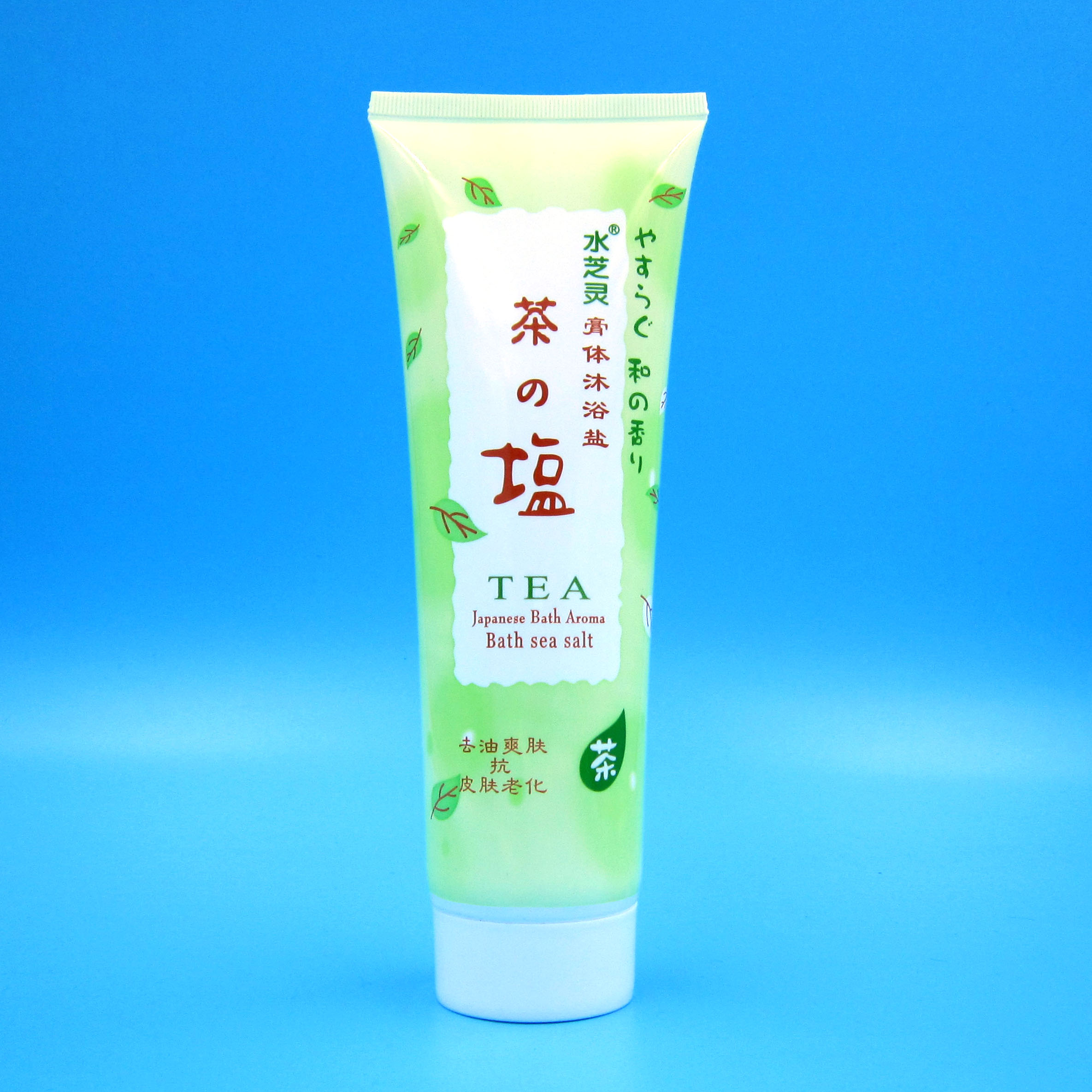 水芝灵绿茶膏体沐浴盐400g去油爽肤抗皮肤老化去角质死皮淋泡皆可