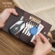 DUER Châu Âu và Châu Mỹ xe vải túi da chìa khóa phụ nữ dễ thương đa chức năng sáng tạo nam túi chìa khóa túi túi
