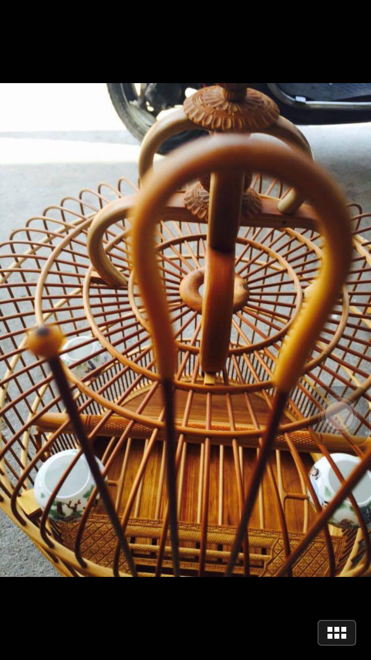 Fine U boxwood portable thrush cage door accessories high-grade cage boxwood fine bamboo cage door