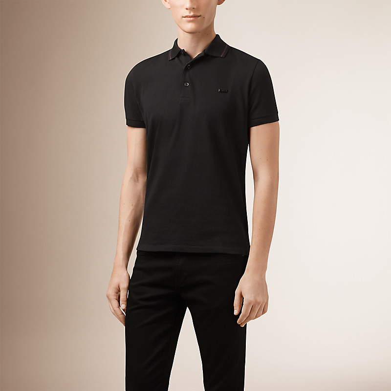 BURBERRY/博柏利对比镶边装饰 Polo 衫 39628071
