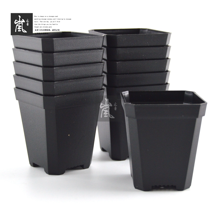 Voice of Lan （Strengthening the thickness of 7cm small basin ） black and white plastic basin of multi - meat plant is very thick