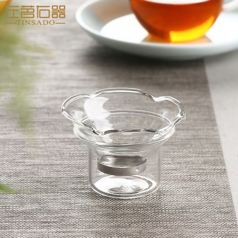 ZuoMing right implement creative tea glass tea strainer stainless steel) a cup of tea kungfu tea set with a cup of filter