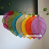 Kindergarten home decoration personality DIY hanging wall stickers hemp classroom corridor hanging decoration creative colorful leaves flowers