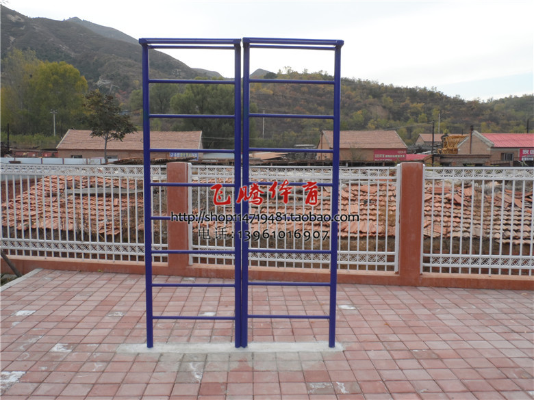 Direct sales plus coarse vertical tube double rib rack outdoor rib rack fitness path equipment school sports equipment