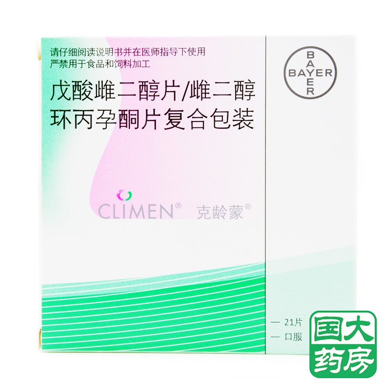 克龄蒙 克龄蒙 戊酸雌二醇片/雌二醇环丙孕酮片复合包装 21片/盒