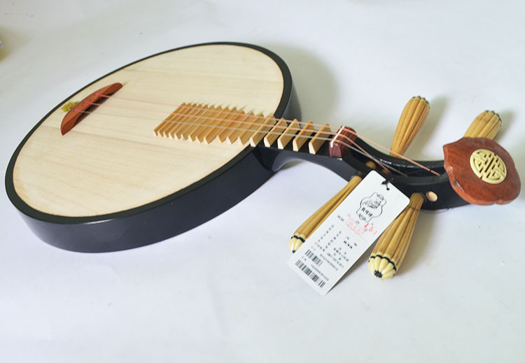 Dunhuang Yueqin Dunhuang brand 635 color wood, yellow sandalwood, mixed water, full moon style Yueqin Shanghai Dunhuang