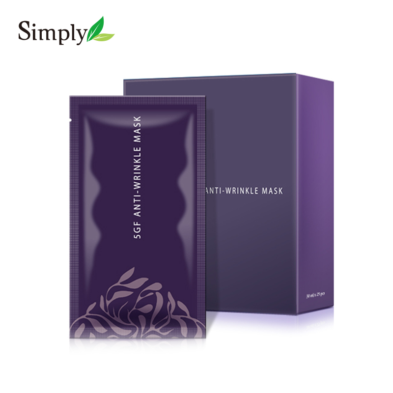 台湾直邮 Simply 5GF全效修護面膜 25片/盒 保湿补水 修护面膜