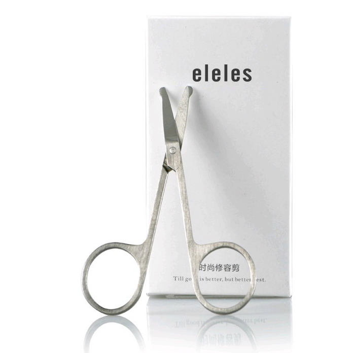 eleles 细节时尚 圆头修容剪 化妆剪双眼皮纤维专用