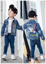 Boy coat thin children baby girl childrens clothing cowboy 2018 children Spring and Autumn dress Korean new casual top