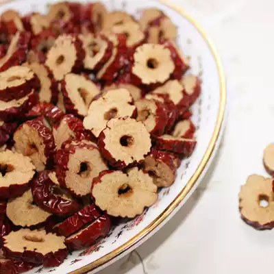 Ruoqiang red jujube dried jujube circle red pieces 500g crispy porridge tea seedless dried fruit crispy jujube