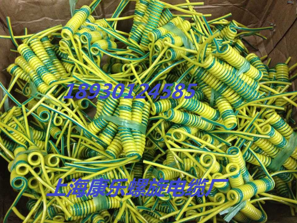 Spring wire single core pure copper spiral cable Grounding special wire yellow and green double color 1X0 75 2 5 4