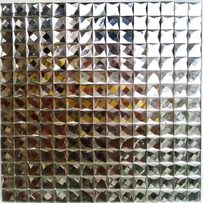 9-sided dense silver mirror mosaic edging Mirror Mirror Wall sticker background wall glass mosaic TV Wall