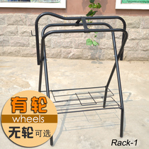 Foldable multifunctional smart saddle rack stackable wheelless saddle rack horse equipment equestrian supplies
