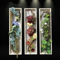 Wall decoration wall hanging flower pot creative wall simulation green plant fake flower hanging decoration Nordic restaurant Wall pendant