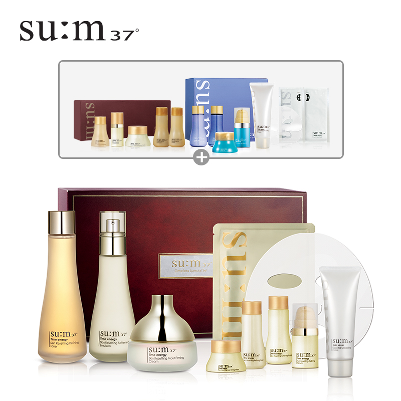 韩国LG直邮 su:m37/苏秘 时间能量新肌水乳霜礼盒套装 修复滋养