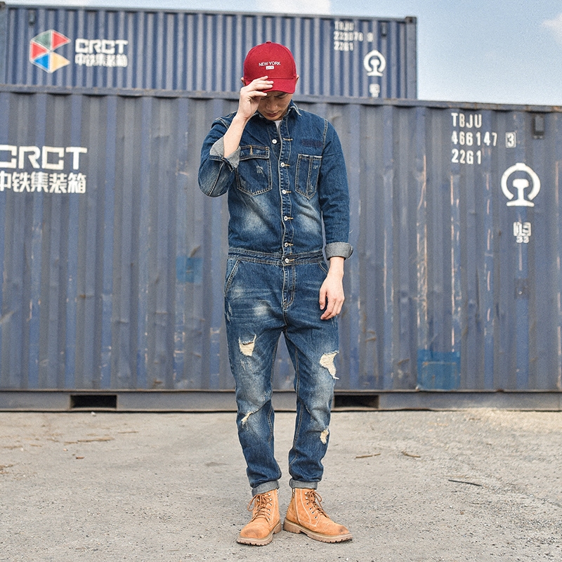 denim jacket and jumpsuit