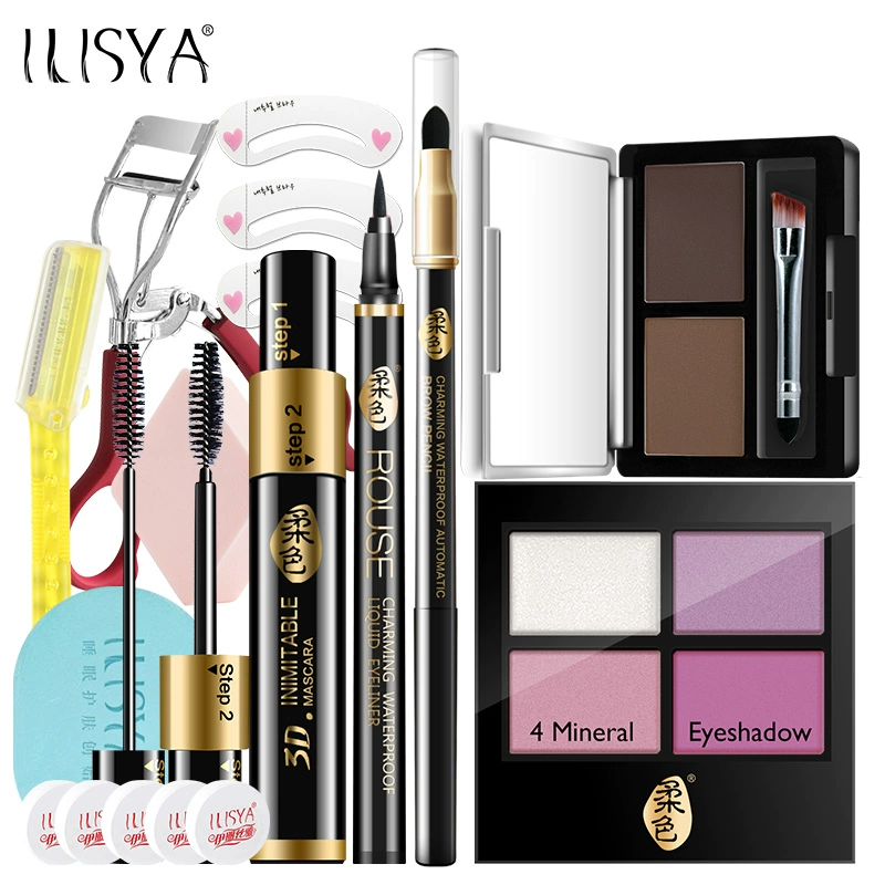 ILISYA Big Eyes Eye Makeup 5 Piece Set Makeup Set Full Set Light Makeup Trang điểm tự nhiên Chính hãng - Bộ trang điểm