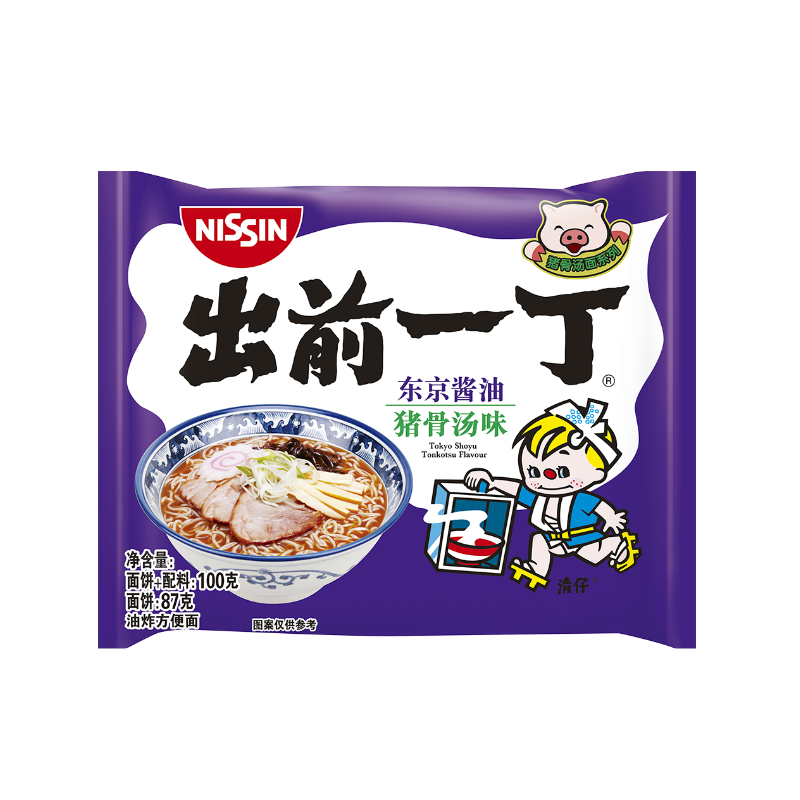 【天猫超市】香港进口食品出前一丁方便面 东京酱油猪骨味100g/袋