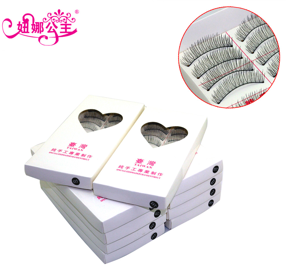 <十盒装>10对装纯手工自然假睫毛 棉线梗交叉裸妆217