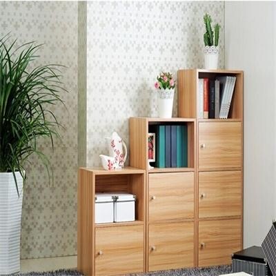Simple and free combination cabinet bookcase with door cabinet fashion cabinet children's storage cabinet floor cabinet