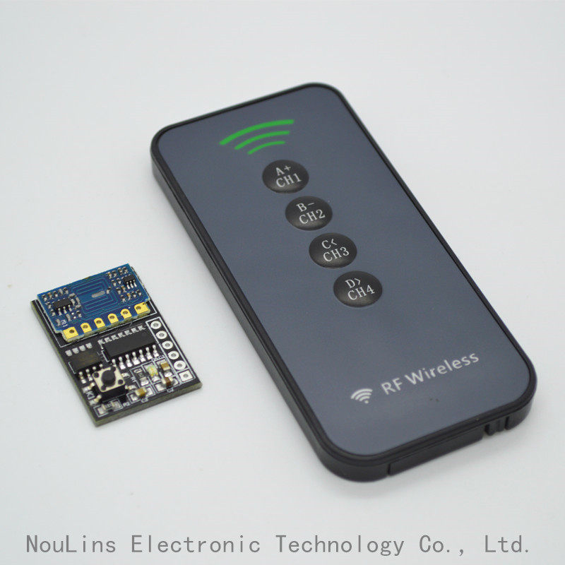4-way wireless learning-type module 433M wireless learning type board 4 key RF wireless remote control wireless receiving board