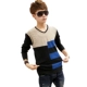 Áo len mùa thu tuổi teen 13-14-15-16-17 tuổi Cậu bé đầu to trẻ em đan áo sơ mi chạm đáy