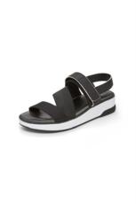 Босоножки 美国直邮dkny s5449p 女凉鞋潮搭平底中跟暗黑露趾魔术贴时尚露趾 dknys41106