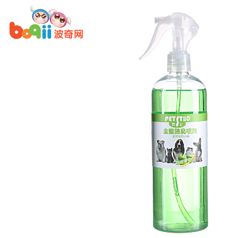 波奇网 宠物环境除臭剂petstwo除臭杀菌消毒喷剂青甜苹果500ml