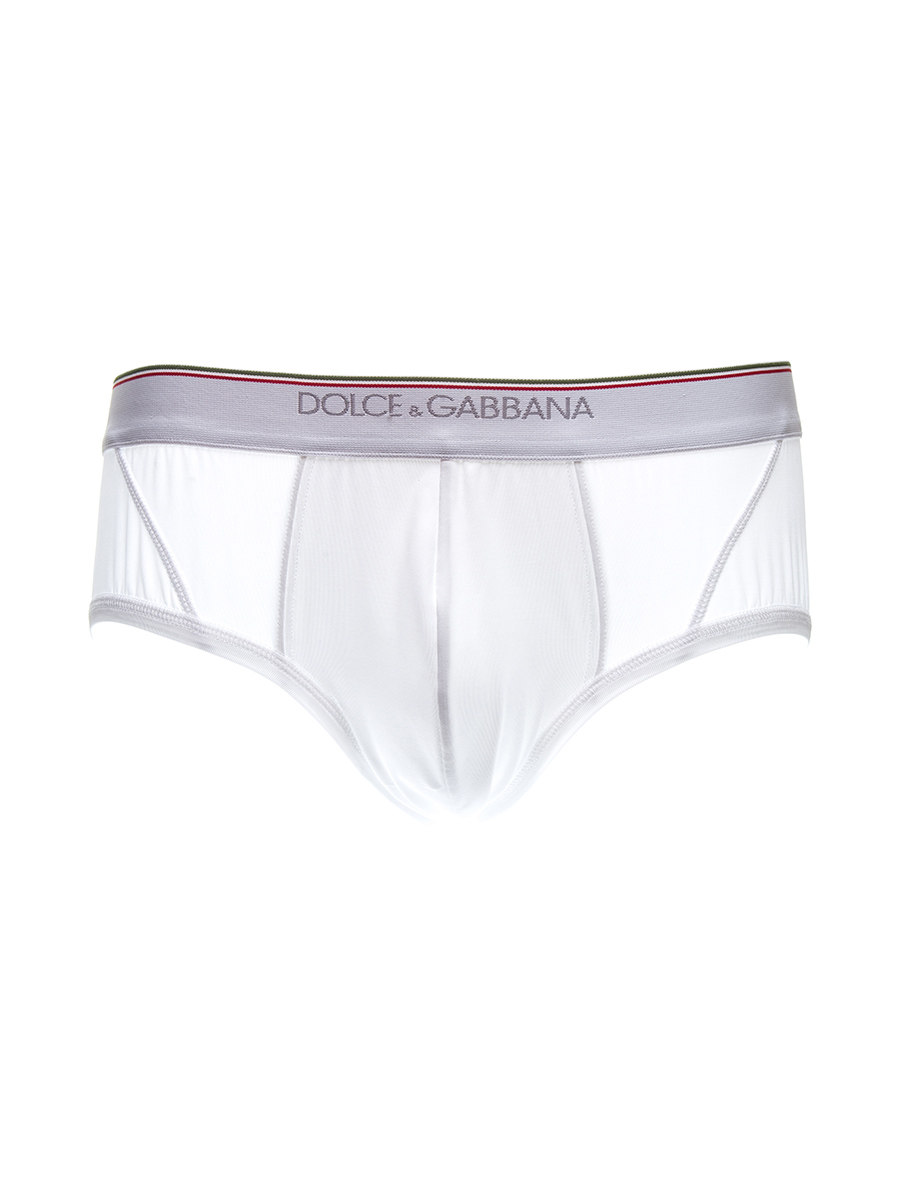 Dolce&Gabbana 白色拼接Logo装饰内裤