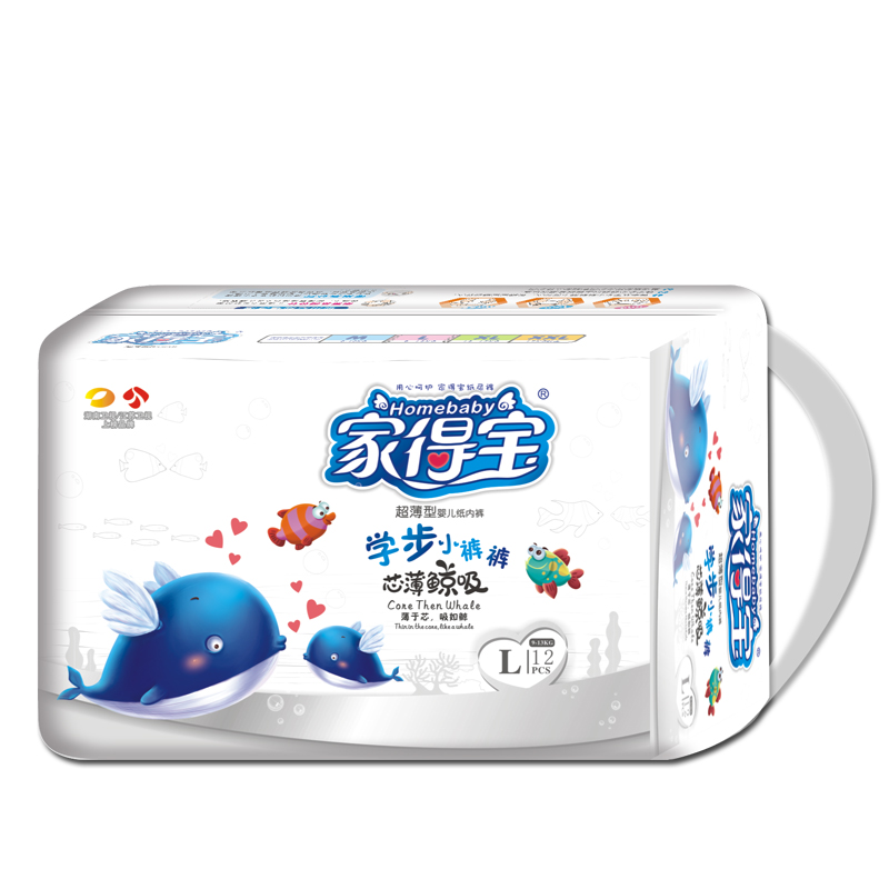 【天猫超市】家得宝 芯薄鲸吸拉拉裤L12片 通用型尿不湿纸尿裤