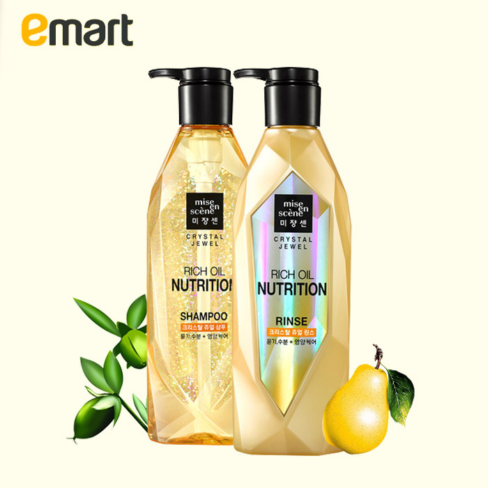 EMART 海外 美妆仙 水晶宝石 营养 洗发水&护发素套装 600ml*2