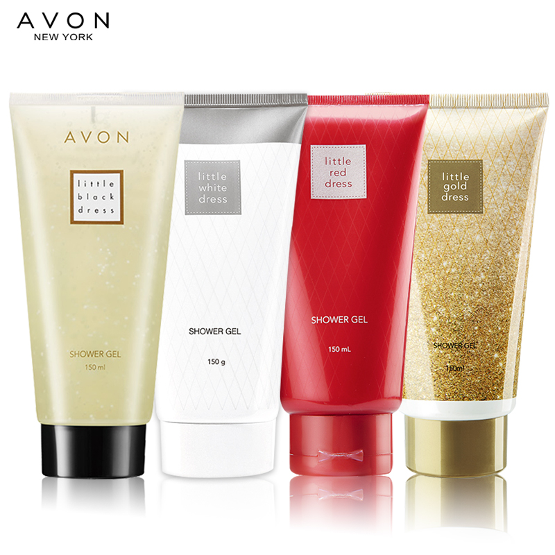 Avon/雅芳经典小黑裙沐浴露+小红裙+小白裙+小金裙持久保湿淡香