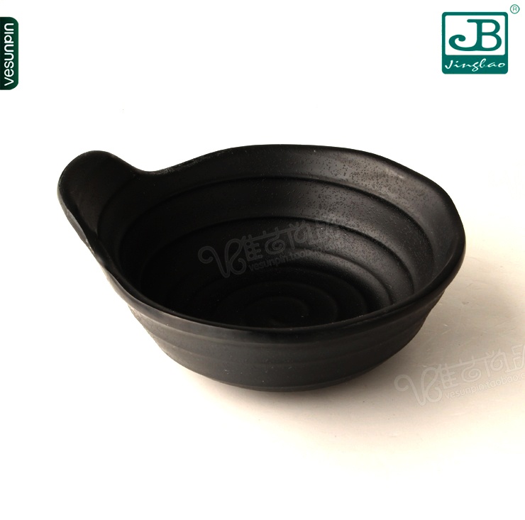 U.S. -Japan Carabao Miamine Bowl Hotel Black Bowl Japanese Imitation Porcelain Bowl seasoning bowls Small bowls Plastic bowls A5 stock D104