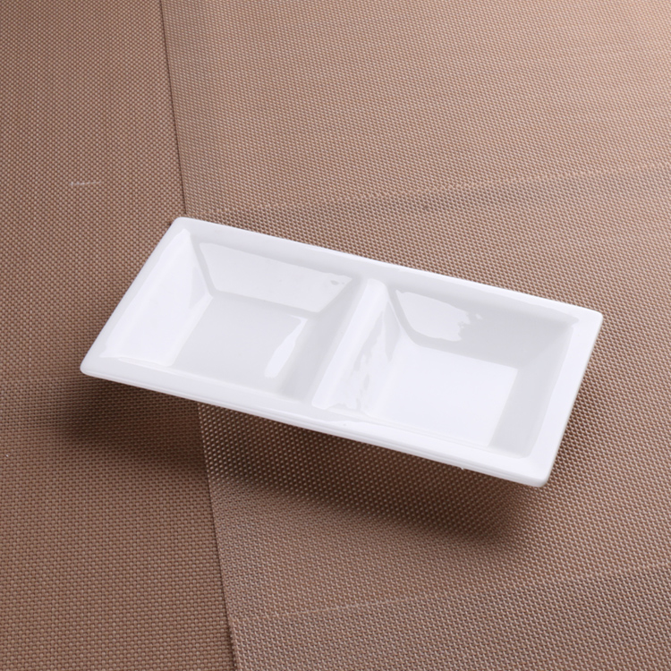 The downtown home ceramic plate, dish of grid plate fast food dish seasoning cold dish home plate of fruit classification