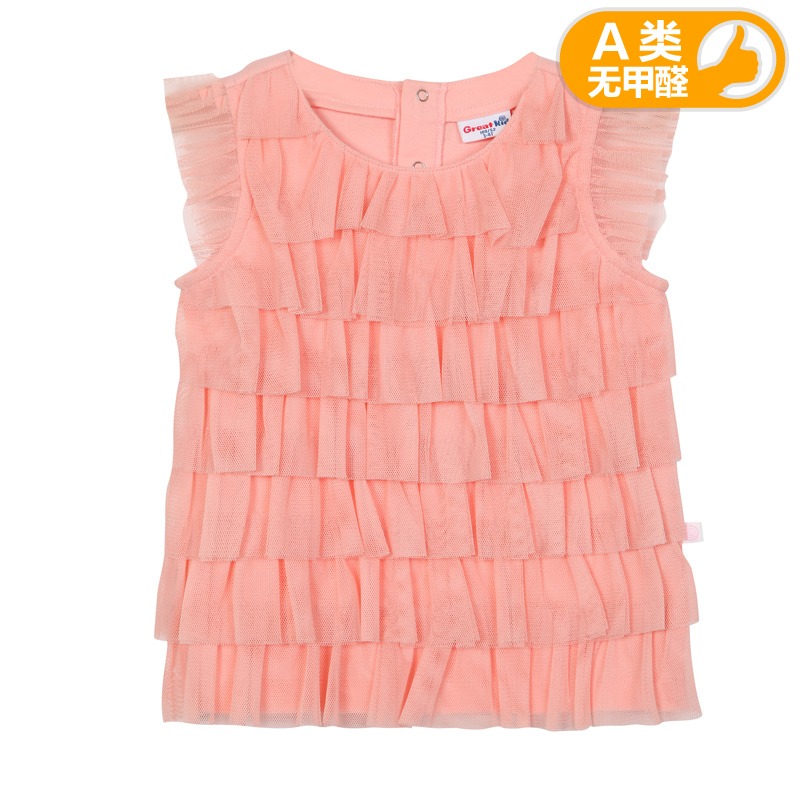 乐友孕婴童2015夏新品连衣裙歌瑞凯儿女童梭织层叠网纱半身裙
