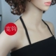 Bow tie halter đồ lót dây đeo vai màu đen dây đeo áo ngực dây đeo dây đeo mùa hè vẻ đẹp gợi cảm trở lại quây