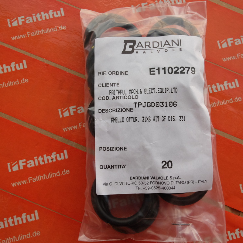 Bardiani TPJGD03106 Italian Bardiani valve with a seal ring