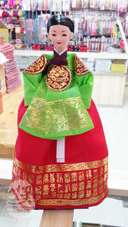 Traditional dolls imported from south korea/lady’s hanbok doll/korean restaurant decorations/h-p02925-1