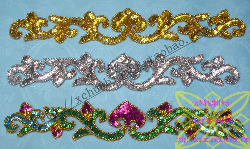 Factory direct selling ethnic lace stage dance headdress sequin flower handmade sequin flower 038#sequin flower