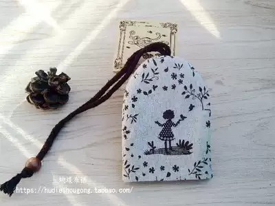 Buyi original new handmade cotton and linen fabric key bag customer birthday gift bag customization