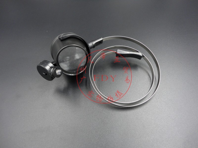 Repair magnifying glass with lamp holder wearing magnifier 15X blindfold magnifier hand watch repair mirror deliver battery