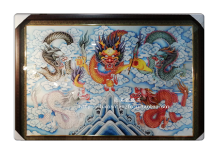 Five Longtu silk fabric handmade painting Size to set religious Buddha Hall Supplies quality