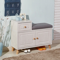 Door to change the shoe stool Nordic storage shoe cabinet Solid wood simple modern door can sit on the storage stool shoe stool