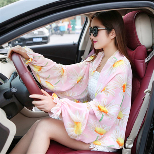 伊晗莫 夏季防晒雪纺披肩 优惠券折后￥13.5包邮（￥18.5-5）多色可选 送护颈口罩